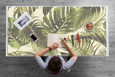 Full desk pad tropical leaves