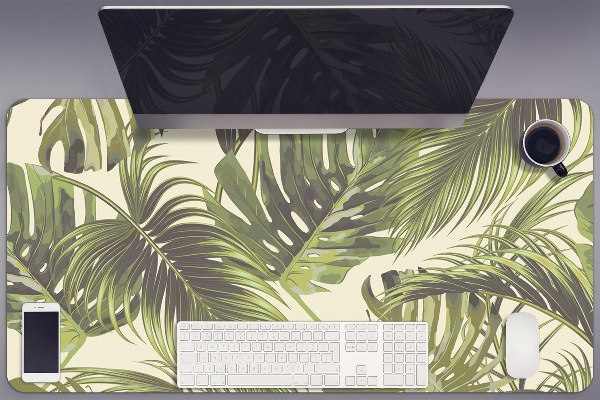 Full desk pad tropical leaves