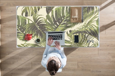 Full desk pad tropical leaves