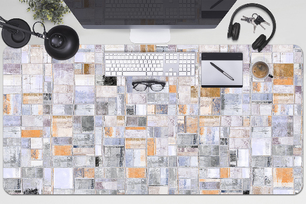 Full desk protector colorful tiles