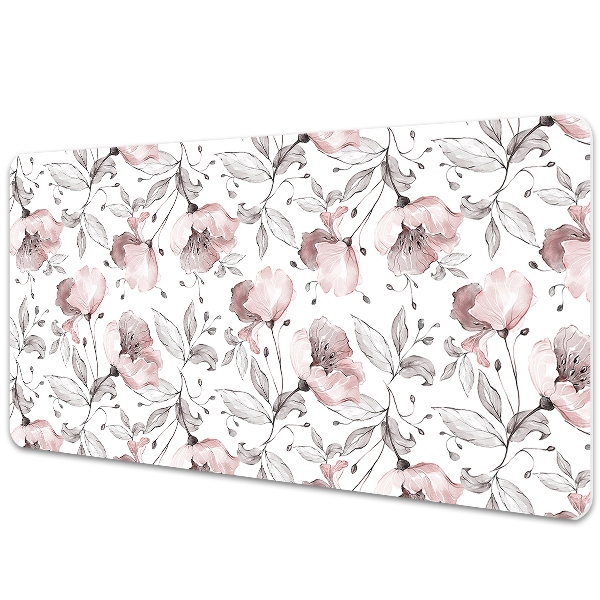 Full desk mat pastel poppies