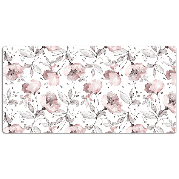 Full desk mat pastel poppies