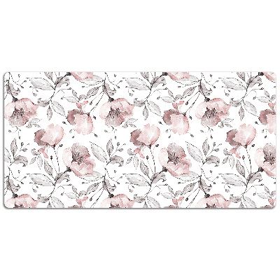 Full desk mat pastel poppies