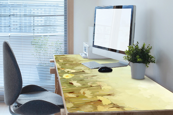 Large desk pad PVC protector Field flowers