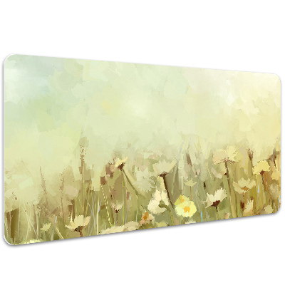 Large desk pad PVC protector Field flowers