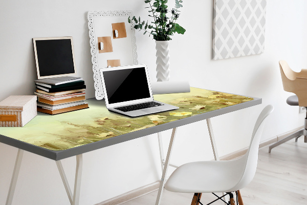 Large desk pad PVC protector Field flowers