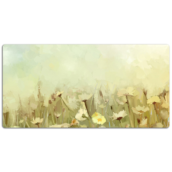 Large desk pad PVC protector Field flowers