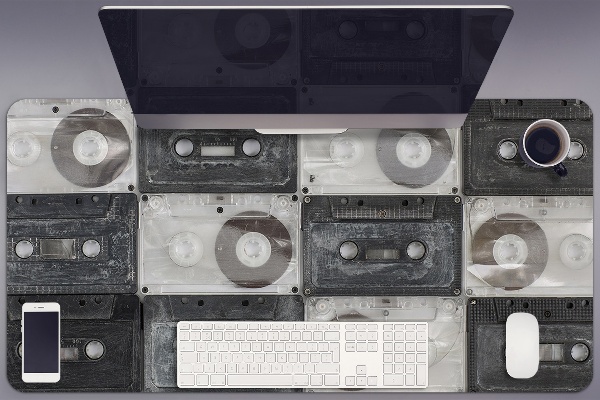 Large desk pad PVC protector old cassettes