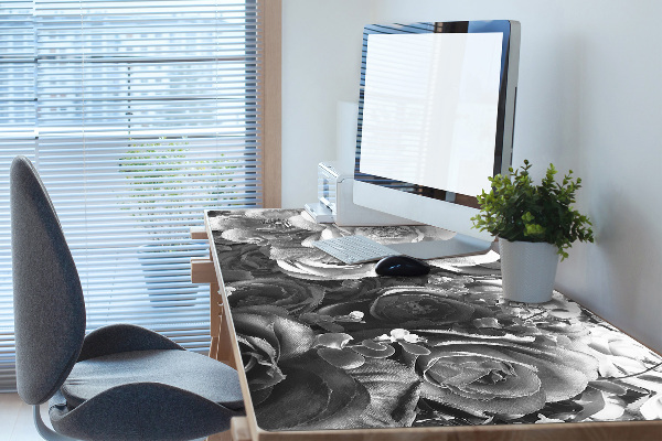 Large desk mat for children retro roses