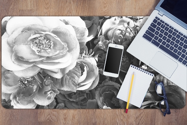 Large desk mat for children retro roses