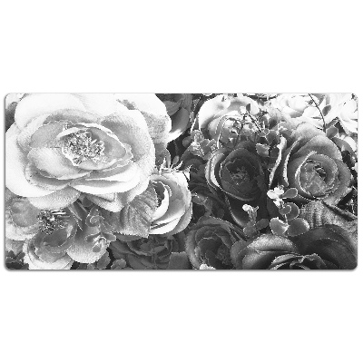 Large desk mat for children retro roses