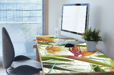 Desk mat tropical plants