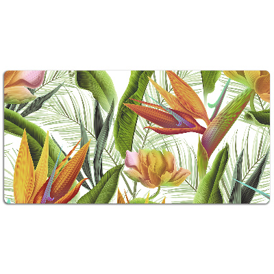 Desk mat tropical plants