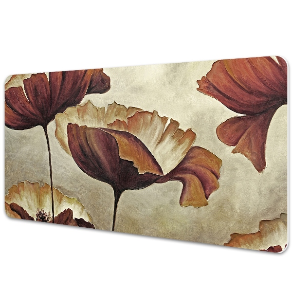 Desk mat Painting large poppies