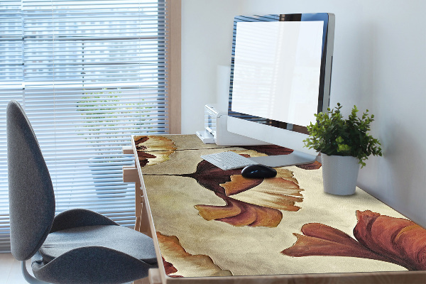 Desk mat Painting large poppies