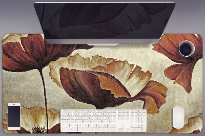 Desk mat Painting large poppies