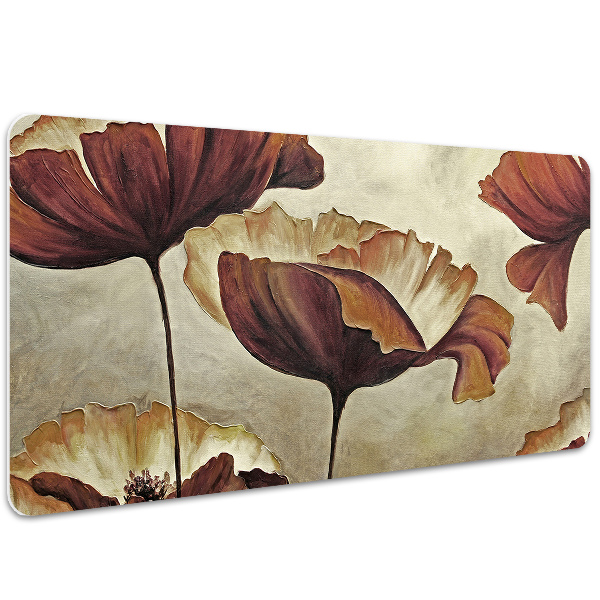 Desk mat Painting large poppies
