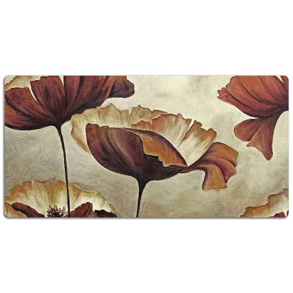 Desk mat Painting large poppies