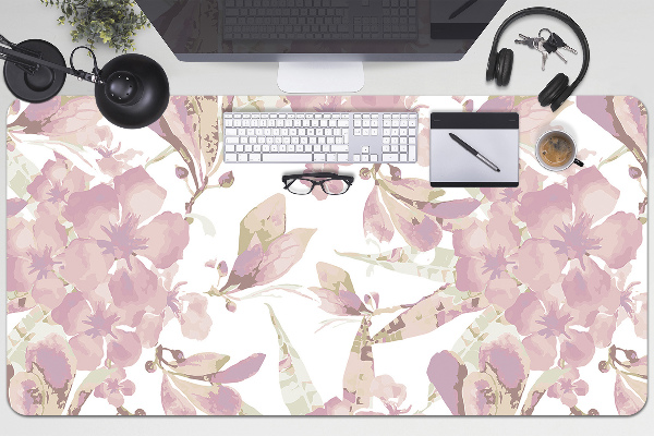 Desk mat Pale pink hibiscus