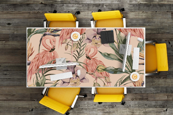Large desk mat for children Flamingos