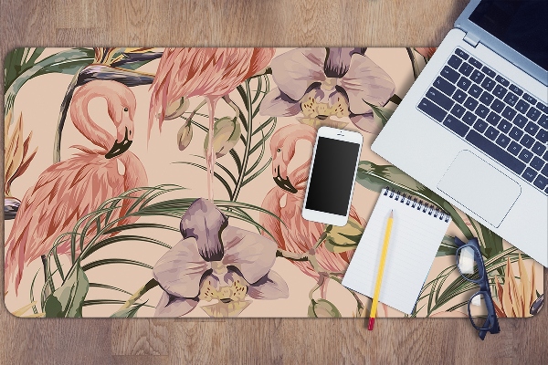 Large desk mat for children Flamingos