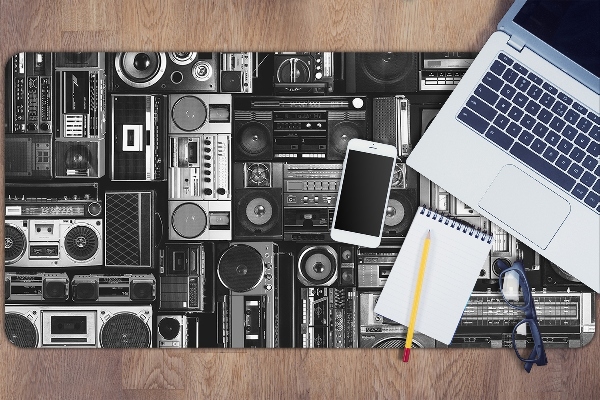 Desk mat Old school boombox