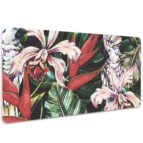 Desk mat Parrot in the tropics