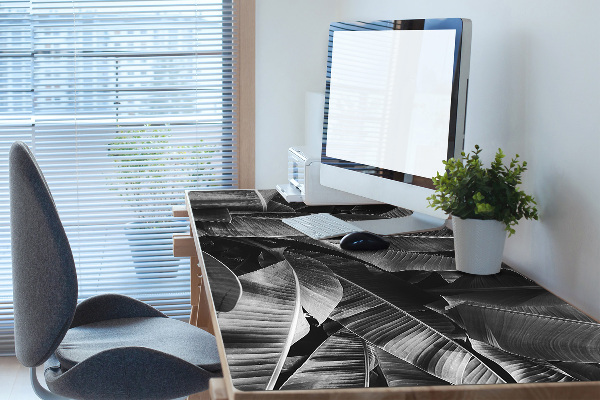 Large desk mat for children large leaves