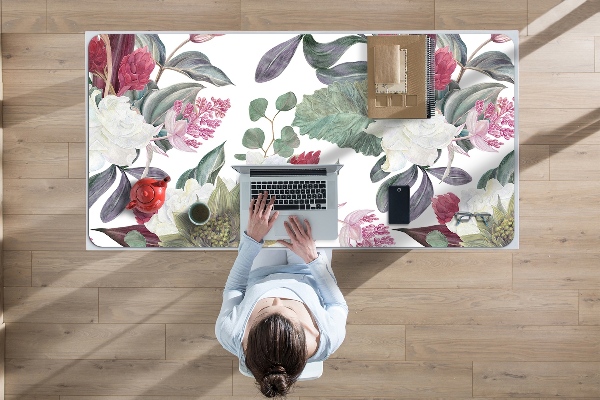 Desk pad Colorful flowers