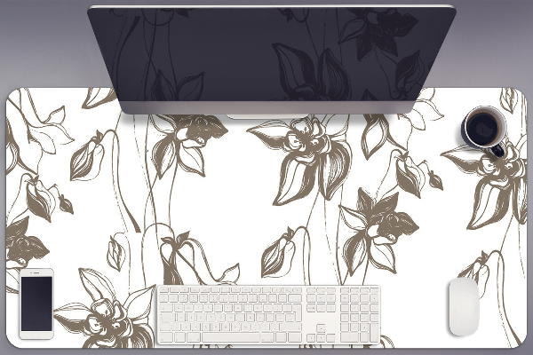 Desk pad drawing flowers