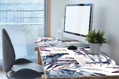 Full desk protector marble flowers