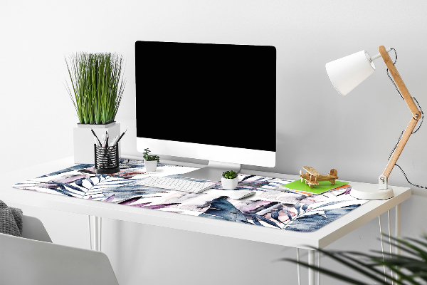Full desk protector marble flowers