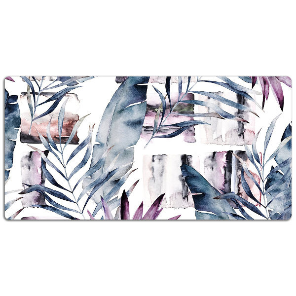 Full desk protector marble flowers