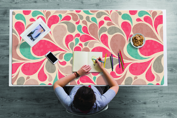 Full desk mat colorful teardrops
