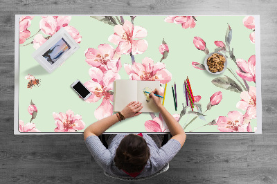 Large desk pad PVC protector Cherry blossoms