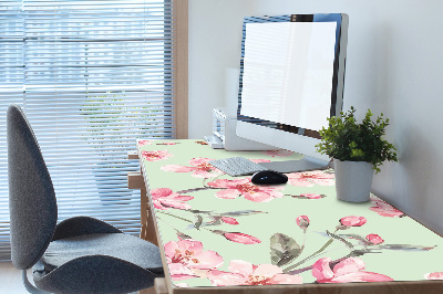 Large desk pad PVC protector Cherry blossoms