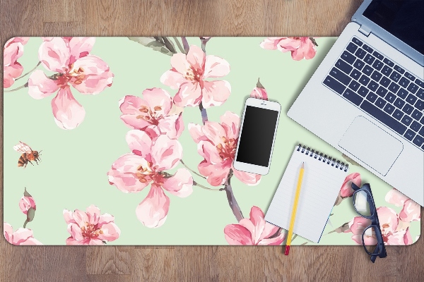 Large desk pad PVC protector Cherry blossoms