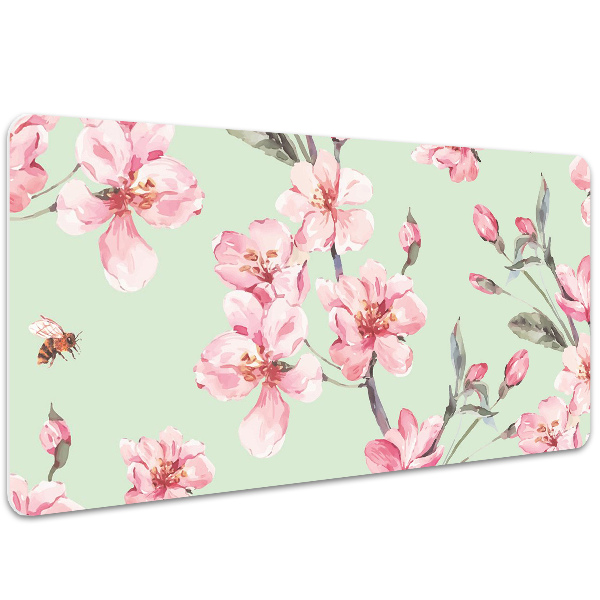 Large desk pad PVC protector Cherry blossoms