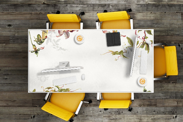 Full desk protector exotic flora