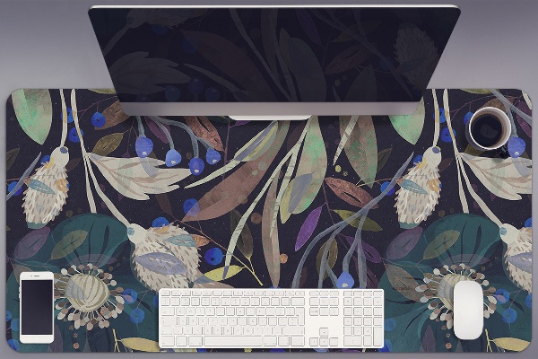 Desk pad botanical pattern