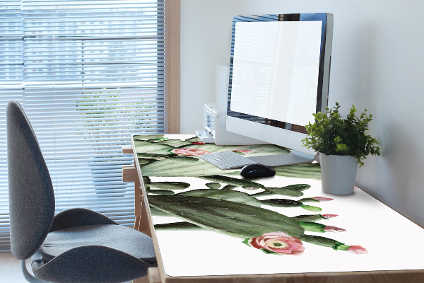 Large desk mat for children cacti