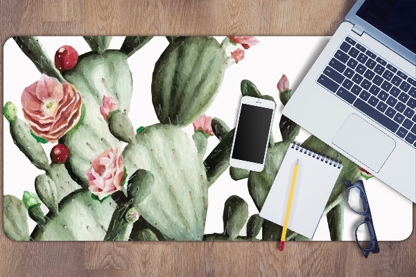 Large desk mat for children cacti