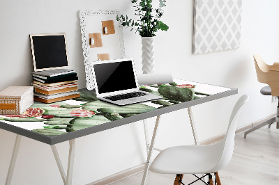 Large desk mat for children cacti