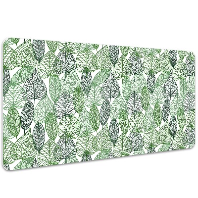 Large desk pad PVC protector forest leaves