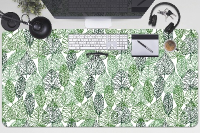 Large desk pad PVC protector forest leaves