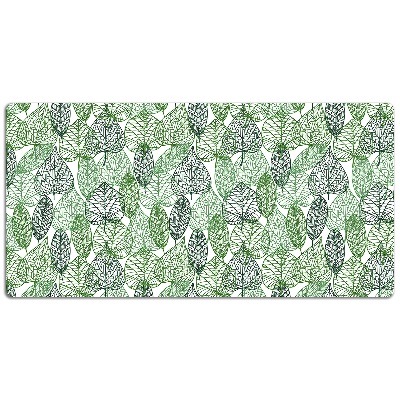 Large desk pad PVC protector forest leaves