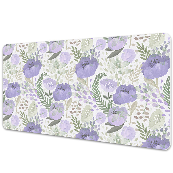 Large desk mat table protector pastel poppy