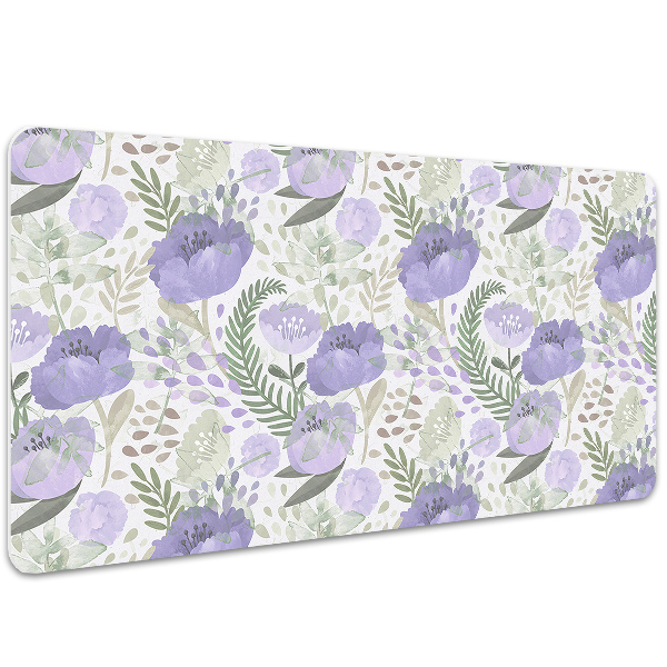 Large desk mat table protector pastel poppy