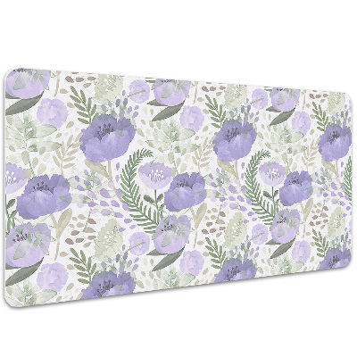 Large desk mat table protector pastel poppy