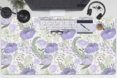 Large desk mat table protector pastel poppy